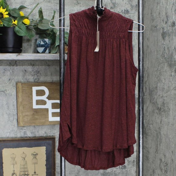 a new day Tops - A New Day Linen Blend Swing Blouse Shirt Top 1641f13b243474 XS Burgundy Red
